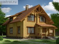 Проект деревянного дома № I-166-1D