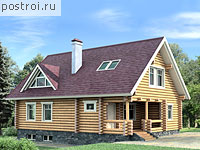 Проект деревянного узкого дома № I-192-1D