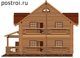 Проект деревянного дома № Q-236-1D - вид справа