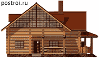 Проект деревянного дома № Q-279-1D - вид спереди
