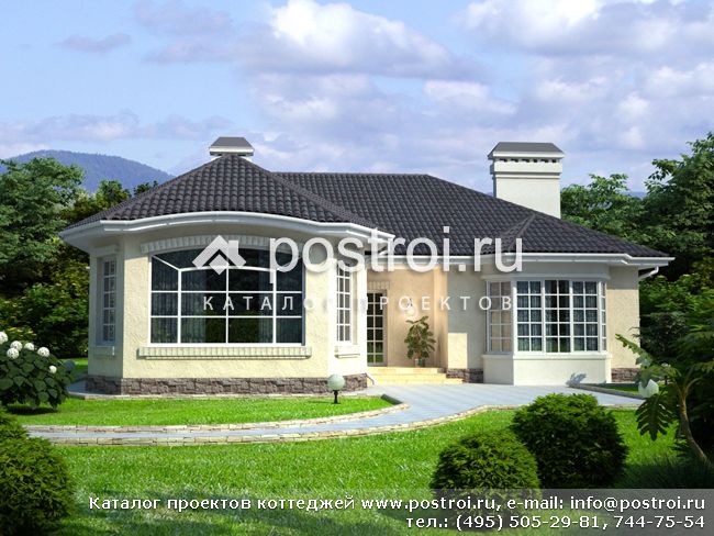 Одноэтажные дома из кирпича проекты и цены под ключ СПБ фото строительство | Kirpich-Expert
