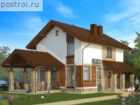 C-100-4P проект двухэтажного коттеджа из пенобетона размером 7 на 9 