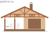 E-054-1K проект одноэтажного гаража из кирпича размером 8 на 13 