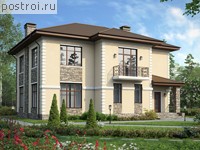 G-227-1P проект двухэтажного коттеджа из газобетона размером 14 на 12