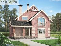 J-170-1P проект двухэтажного дома из пеноблоков размером 13 на 13 