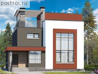 L-210-1P проект двухэтажного дома из пенобетона размером 14 на 13 