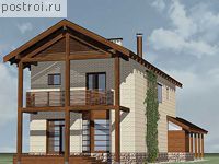 M-161-1K проект двухэтажного дома из кирпича размером 17 на 9 