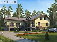 M-801-1K проект двухэтажного дома из кирпича с цоколем размером 26 на 18 