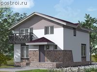 N-133-1P проект двухэтажного дома из газобетона размером 8 на 9 