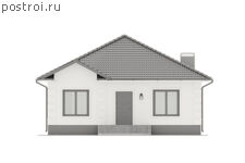 P-081-1P проект дома из пеноблока размером 9 на 13 - вид спереди P-081-1P проект дома из пеноблока размером 9 на 13 - вид спереди