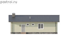 P-094-1P проект коттеджа из пеноблока размером 14 на 10 - вид спереди