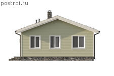 P-094-1P проект коттеджа из пеноблока размером 14 на 10 - вид справа