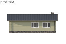 P-094-1P проект коттеджа из пеноблока размером 14 на 10 - вид сзади