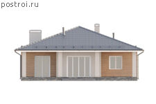 P-147-1P проект дома из газобетона размером 12 на 15 - вид сзади P-147-1P проект дома из газобетона размером 12 на 15 - вид сзади