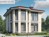 P-162-1P проект двухэтажного дома из пеноблоков с подвалом размером 9 на 14 