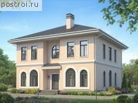 P-216-1K проект двухэтажного дома из кирпича размером 12 на 14 