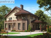 R-142-2P проект двухэтажного дома из газобетона размером 11 на 12