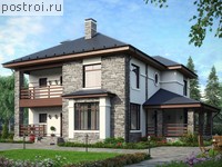 R-181-2P проект двухэтажного дома из пеноблоков размером 11 на 12