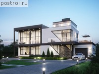 R-333-1P проект трехэтажного дома из пенобетона с гаражом размером 22 на 15 