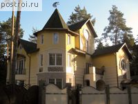 S-730-1K проект трехэтажного дома из кирпича с цоколем и мансардой и гаражом размером 17 на 16 