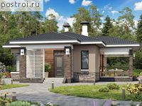 T-083-2P проект одноэтажного дома из пеноблока размером 12 на 13 