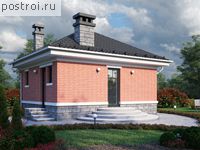 U-028-1K проект одноэтажной бани из кирпича размером 6 на 5 