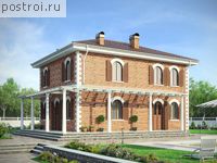 U-139-1K проект двухэтажного дома из кирпича размером 12 на 9 