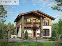 U-147-1K проект двухэтажного дома из кирпича с гаражом размером 10 на 10