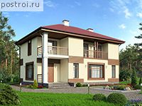 U-163-1P проект двухэтажного дома из пеноблоков размером 10 на 13 