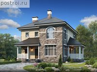 U-175-1P проект двухэтажного дома из пеноблоков размером 14 на 13