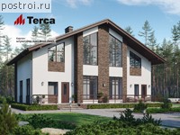 U-222-1K проект двухэтажного коттеджа из кирпича размером 16 на 8