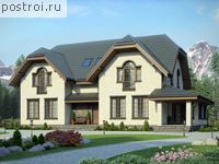 U-248-1K проект одноэтажного дома из кирпича с мансардой размером 11 на 15 