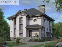 U-273-1P проект двухэтажного дома из пеноблоков с цоколем размером 13 на 11 