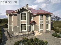 U-278-1P проект двухэтажного дома из пеноблоков размером 13 на 21 