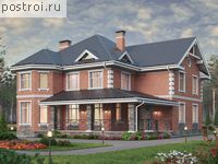 U-288-1P проект двухэтажного дома из пеноблоков размером 15 на 16 