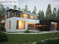 U-324-1K проект двухэтажного дома из кирпича с гаражом размером 18 на 21 