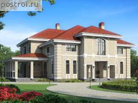 U-444-1K проект двухэтажного дома из кирпича размером 18 на 18 