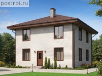 V-133-4P проект двухэтажного дома из газобетона размером 9 на 10 