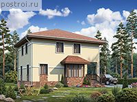 V-168-1K проект двухэтажного дома из кирпича размером 12 на 11 