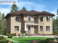 V-260-1K проект двухэтажного дома из кирпича размером 16 на 15 