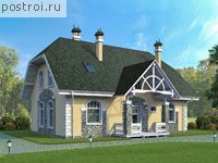 X-170-1P проект двухэтажного дома из пеноблоков размером 8 на 12 